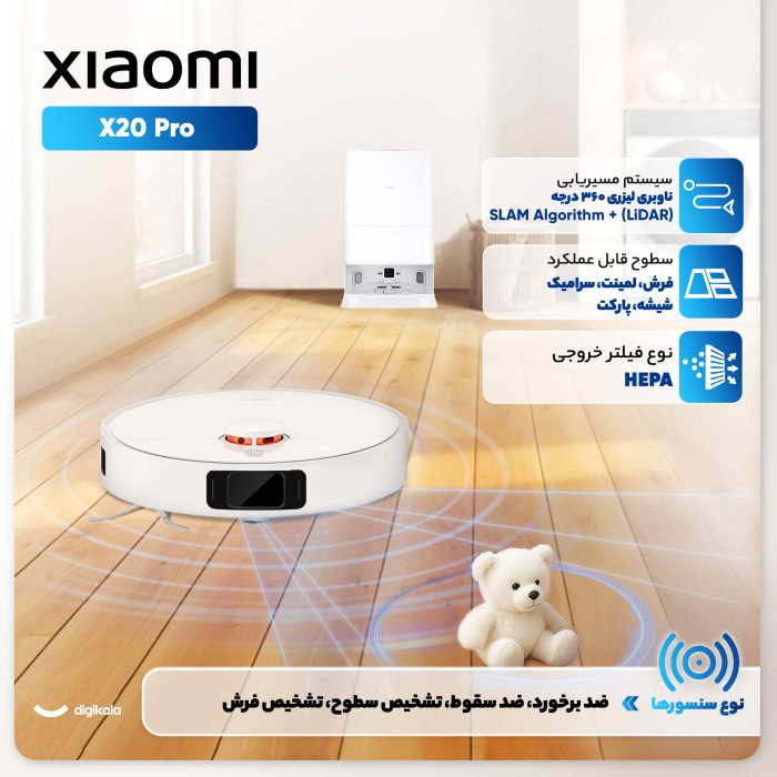 جارو رباتیک شیائومی مدل X20 Pro - Image 3